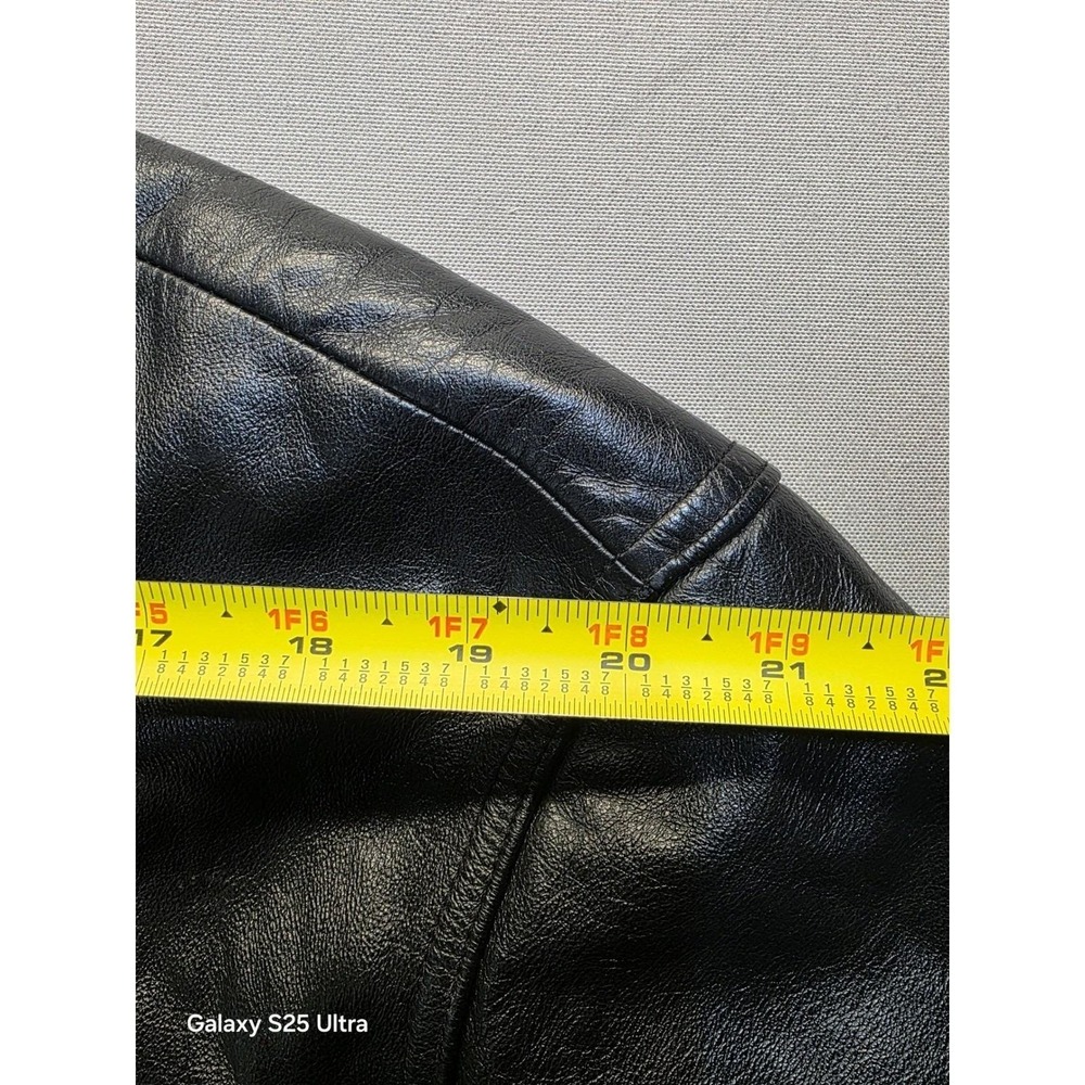 M Julian x Wilsons Leather Men Leather Trench Coat Black Vintage Y2K Gorpcore - Picture 14 of 16